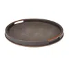 Addison Ross Ltd Uk Large Round Anthracite Shagreen Tray