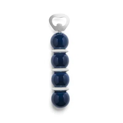 Addison Ross Ltd Uk Navy & White Bobbin Bottle Opener In Blue