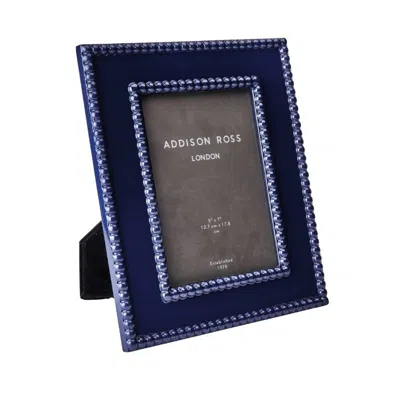 Addison Ross Ltd Uk Navy Bobbin Lacquer Photo Frame In Blue