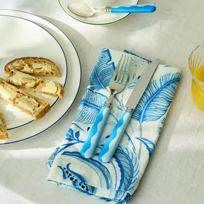 Addison Ross Ltd Uk Palm Beach Blue Napkins – Set Of 4