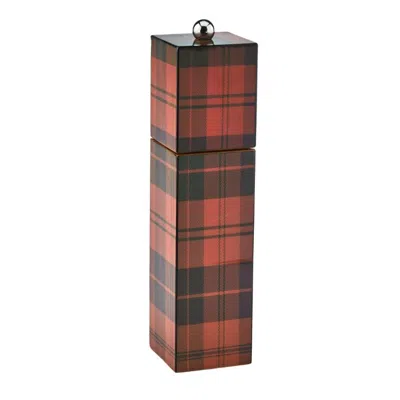 Addison Ross Ltd Uk Ross Tartan Square Pillar Salt Or Pepper Mill In Red