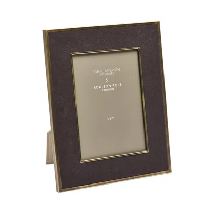 Addison Ross Ltd Uk Sophie Paterson Photo Frame Charcoal Grey Velvet 5 X 7"