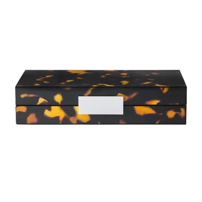 Addison Ross Ltd Uk Tortoiseshell Box With Silver In Black