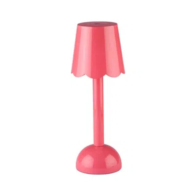 Addison Ross Ltd Uk Watermelon Pink Scallop Rechargeable Led Lamp