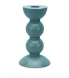 Addison Ross Medium Bobbin Candlestick Holder In Blue