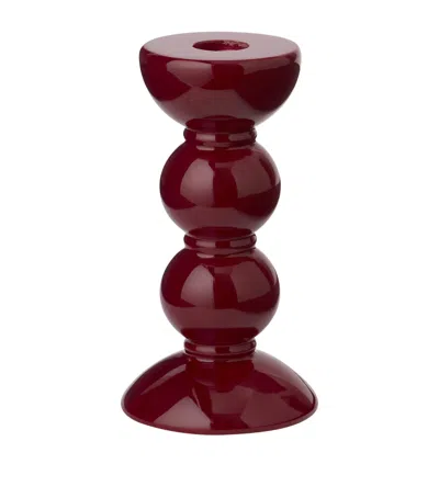 Addison Ross Medium Bobbin Candlestick Holder In Brown