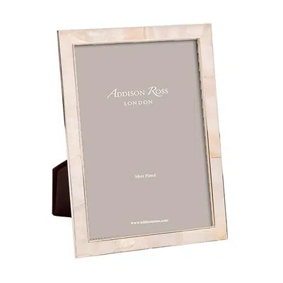 Addison Ross Mother Of Pearl Gided Metal Single Picture Frame In Pearl