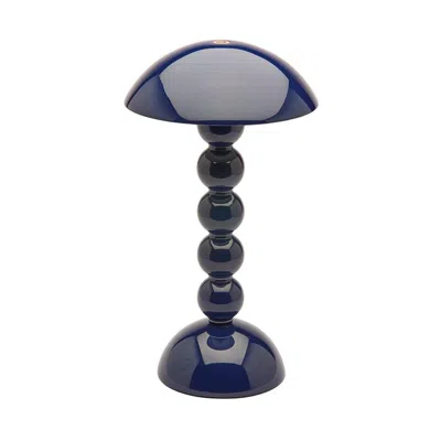 Addison Ross Navy Lacquer Rechargeable Bobbin Led Lamp In Blue