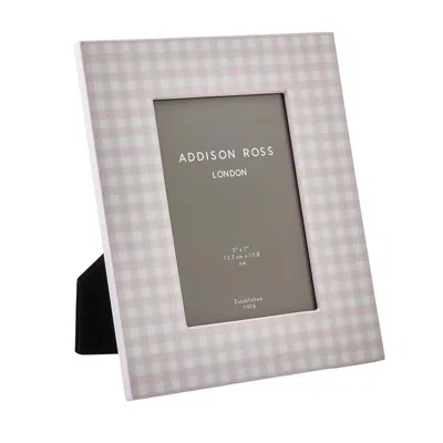 Addison Ross Pink Gingham Lacquer Photo Frame