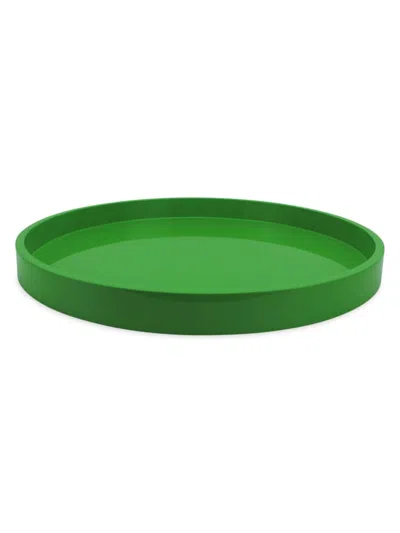 Addison Ross Round Lacquer Tray In Green