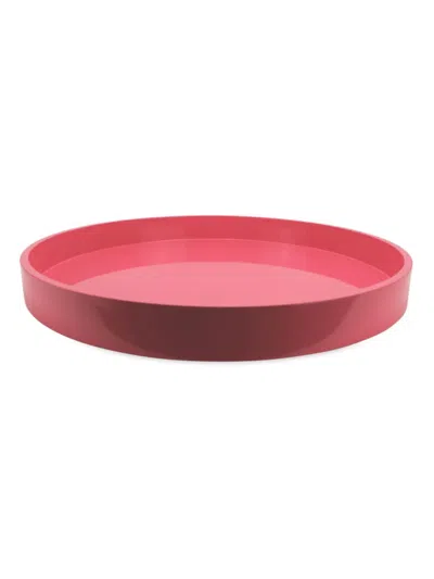 Addison Ross Round Lacquer Tray In Pink