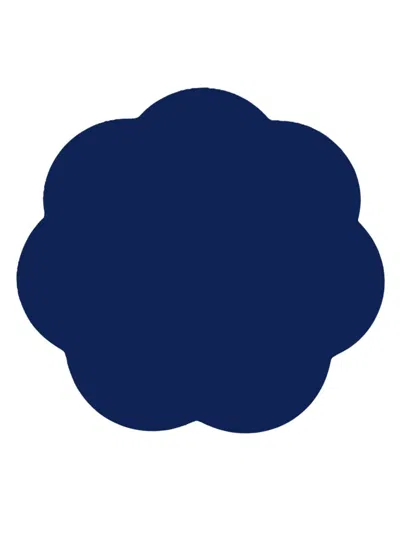 Addison Ross Scalloped 4-piece Lacquer Placemat Set In Navy