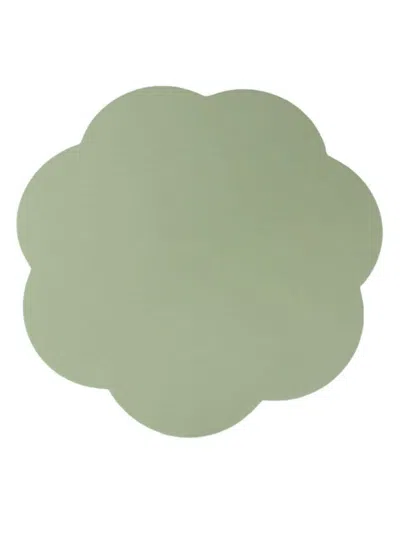 Addison Ross Scalloped 4-piece Lacquer Placemat Set In Green