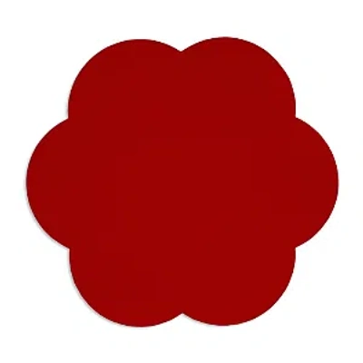 Addison Ross Scalloped Lacquer 16 Placemats, Set Of 4 In Burgundy