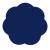 Addison Ross Scalloped Lacquer 13 Placemats, Set Of 4 In Navy