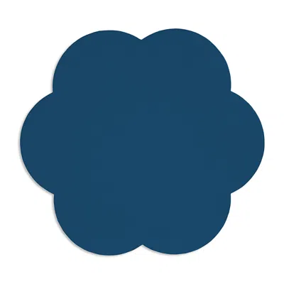 Addison Ross Scalloped Lacquer 16 Placemats, Set Of 4 In Denim