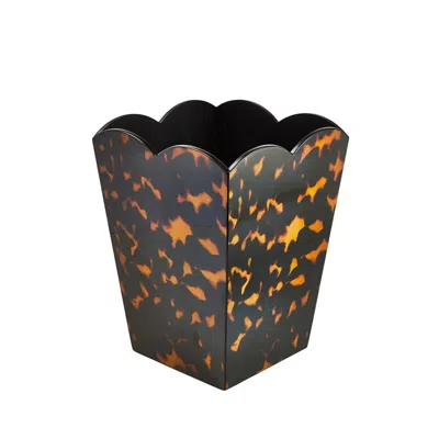 Addison Ross Scalloped Lacquer Bin – Tortoiseshell