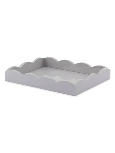 Addison Ross Scalloped Lacquer Tray In Gray