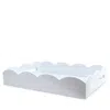 Addison Ross Scalloped Ottoman Tray, 17 X 13 In White