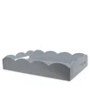 Addison Ross Scalloped Ottoman Tray, 17 X 13 In Chiffon
