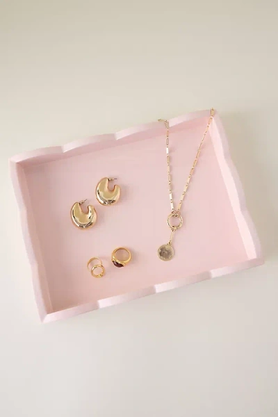 Addison Ross Scalloped Tray In Pink