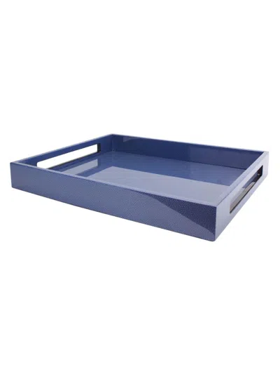 Addison Ross Shagreen Lacquer Tray In Blue