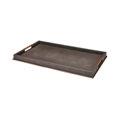 Addison Ross Shagreen Tray In Brown