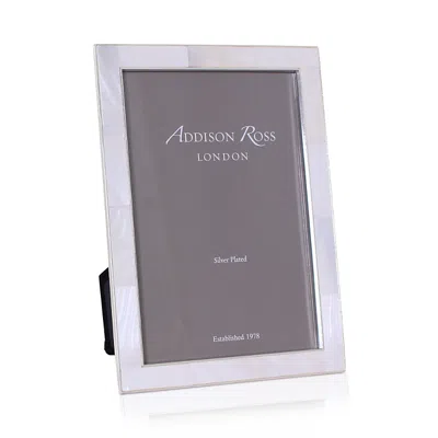 Addison Ross Shell & Silver Plated 4 X 6 Picture Frame In Gray