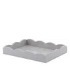 Addison Ross Small Lacquered Scalloped Tray In Gray