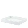 Addison Ross Small Lacquered Scalloped Tray In White