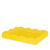 Addison Ross Small Lacquered Scalloped Tray In Yellow