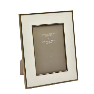 Addison Ross Sophie Paterson Photo Frame Cream Velvet 5 X 7" In Brown