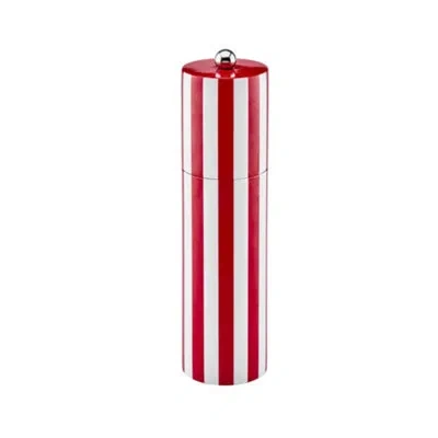Addison Ross Striped Column Salt Or Pepper Mill In Burgundy