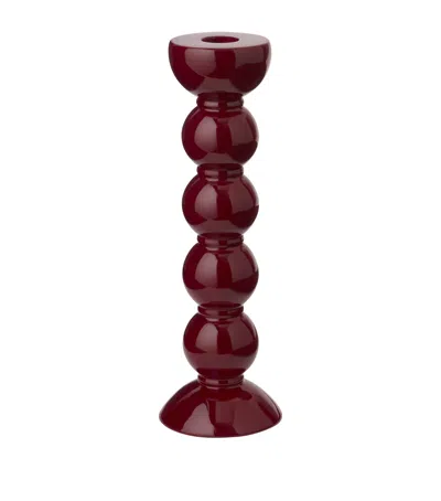 Addison Ross Tall Bobbin Candlestick Holder In Brown