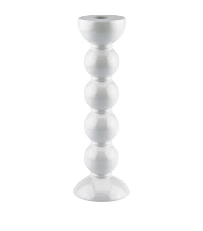 Addison Ross Tall Bobbin Candlestick Holder In Gray