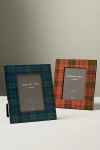 Addison Ross Tartan Lacquer Picture Frame In Brown