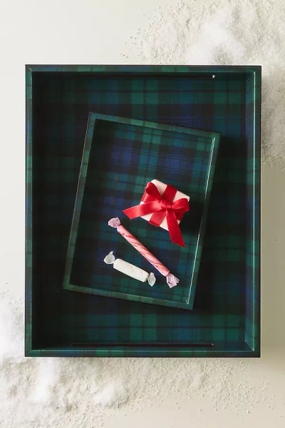 Addison Ross Tartan Tray In Blue