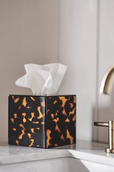 Addison Ross Tortoise Tissue Box In Brown