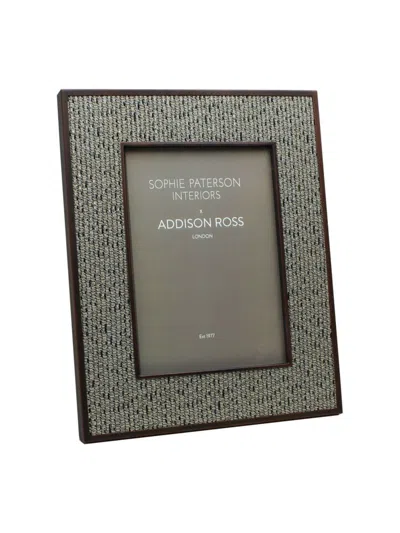 Addison Ross Tweed Photo Frame In Grey