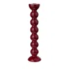 Addison Ross White Bobbin Candlestick Holder In Red