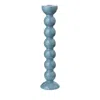 Addison Ross White Bobbin Candlestick Holder In Chambray
