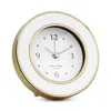 Addison Ross White Enamel Alarm Clock In Gold