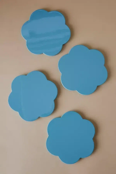 Addison Ross White Scallop Coasters, Set Of 4