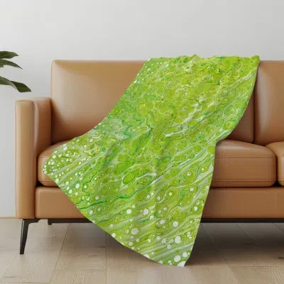 Addison Rugs Addison Machine Washable Sherpa Abstract Throw Blanket In Clover