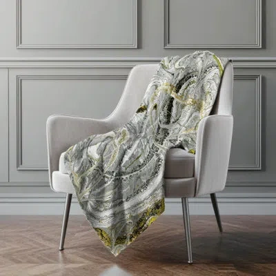 Addison Rugs Addison Machine Washable Sherpa Abstract Throw Blanket In Cyclone