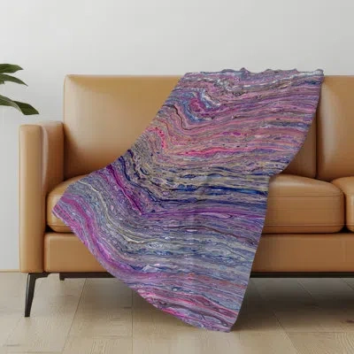 Addison Rugs Addison Machine Washable Sherpa Abstract Throw Blanket In Multi