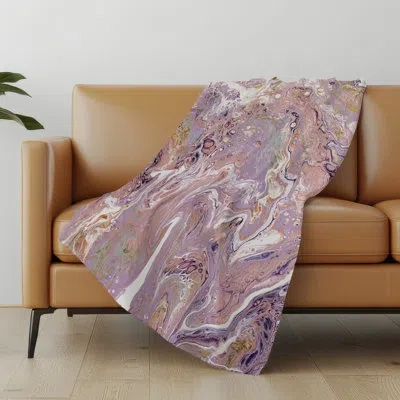 Addison Rugs Addison Machine Washable Sherpa Abstract Throw Blanket In Taffy