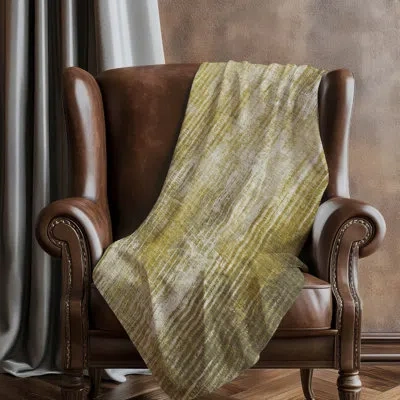 Addison Rugs Addison Machine Washable Sherpa Asb582 Stripes Throw Blanket In Brown