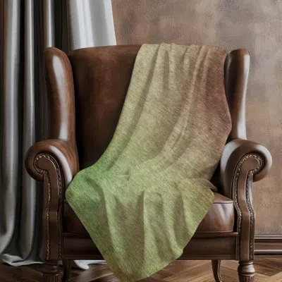 Addison Rugs Addison Machine Washable Sherpa Asb583 Ombre Throw Blanket In Green