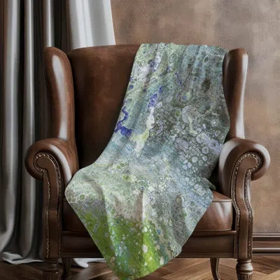 Addison Rugs Addison Machine Washable Sherpa Asb588 Abstract Throw Blanket In Multi